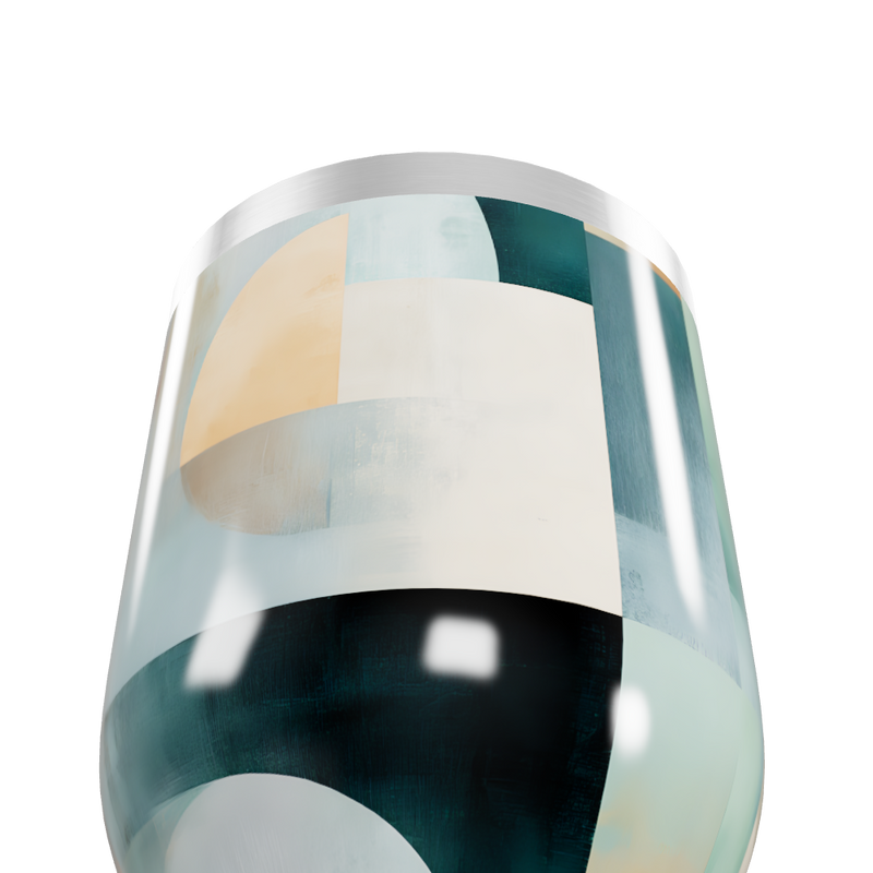 Copo Térmico Slim - Geométrico Azul Inox