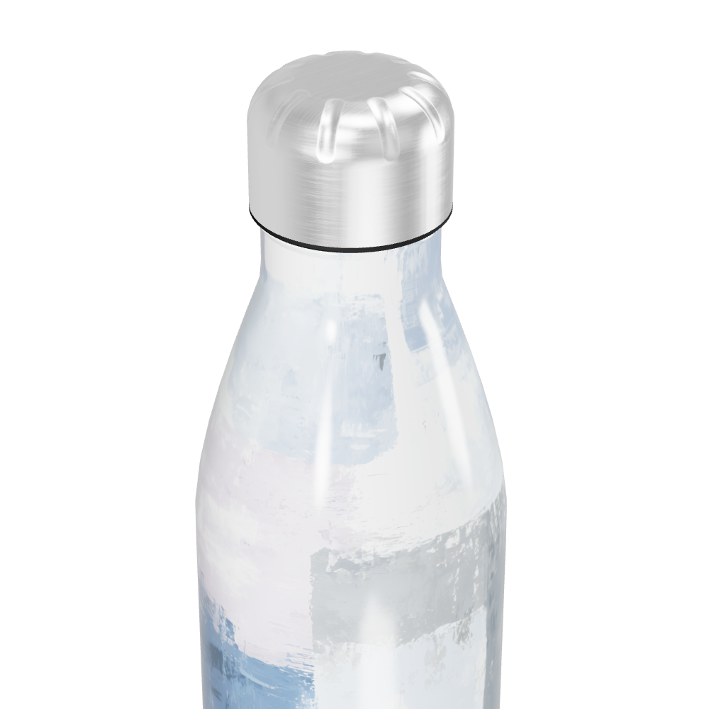 Garrafa Inox - Branco com efeito marmorizado