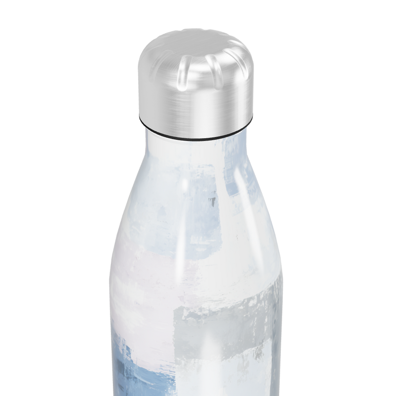 Garrafa Inox - Branco com efeito marmorizado