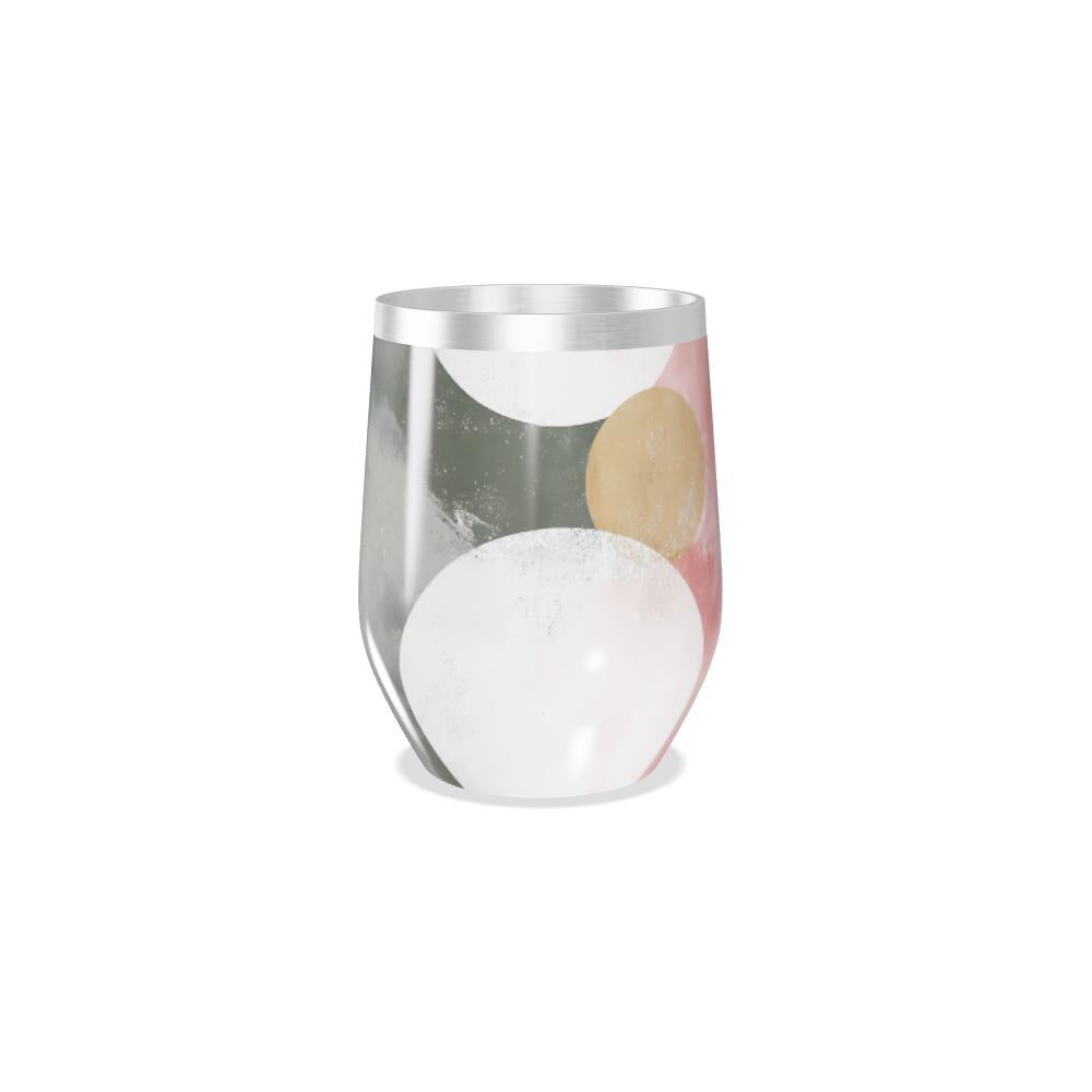 Copo Térmico Slim - Rosa com Estampa Abstrata