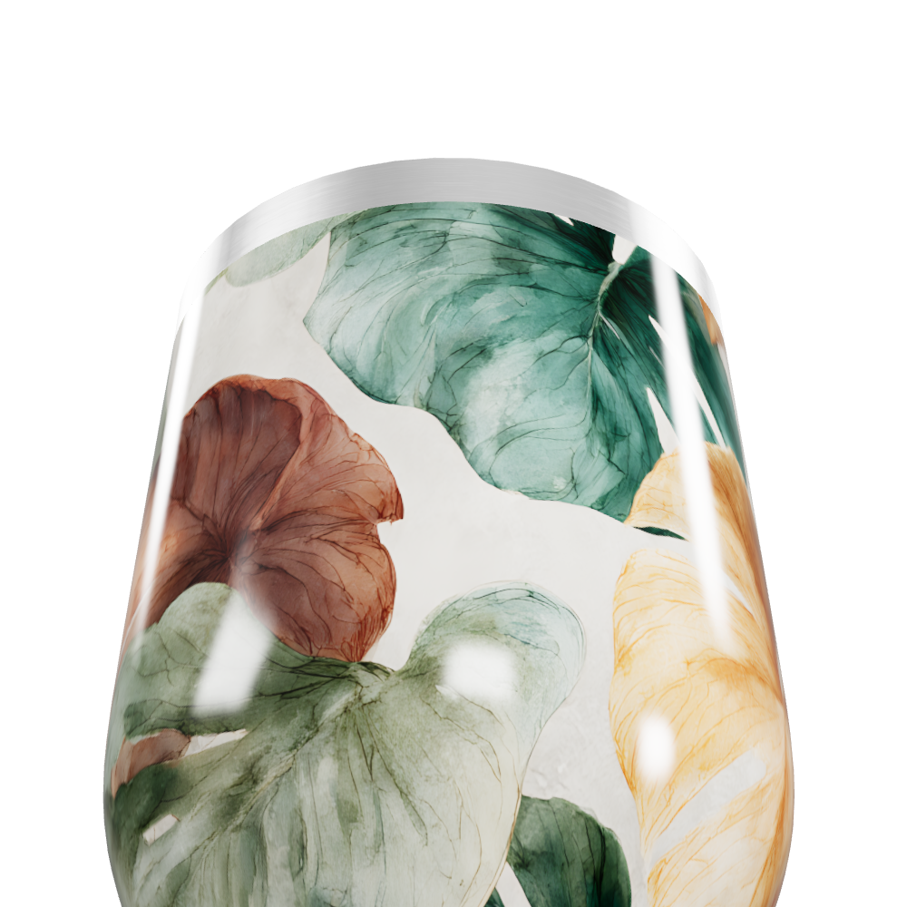 Copo Térmico Slim - Floral Colorido Inox