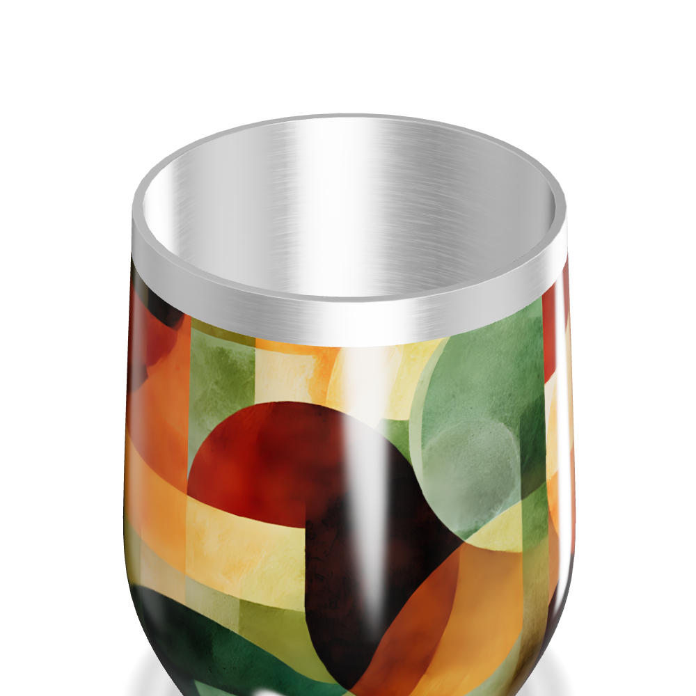 Copo Térmico Slim - Com Estampa Geométrica Colorida