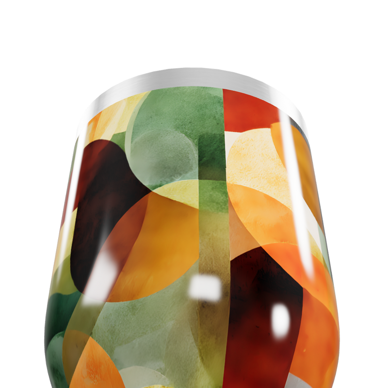 Copo Térmico Slim - Com Estampa Geométrica Colorida