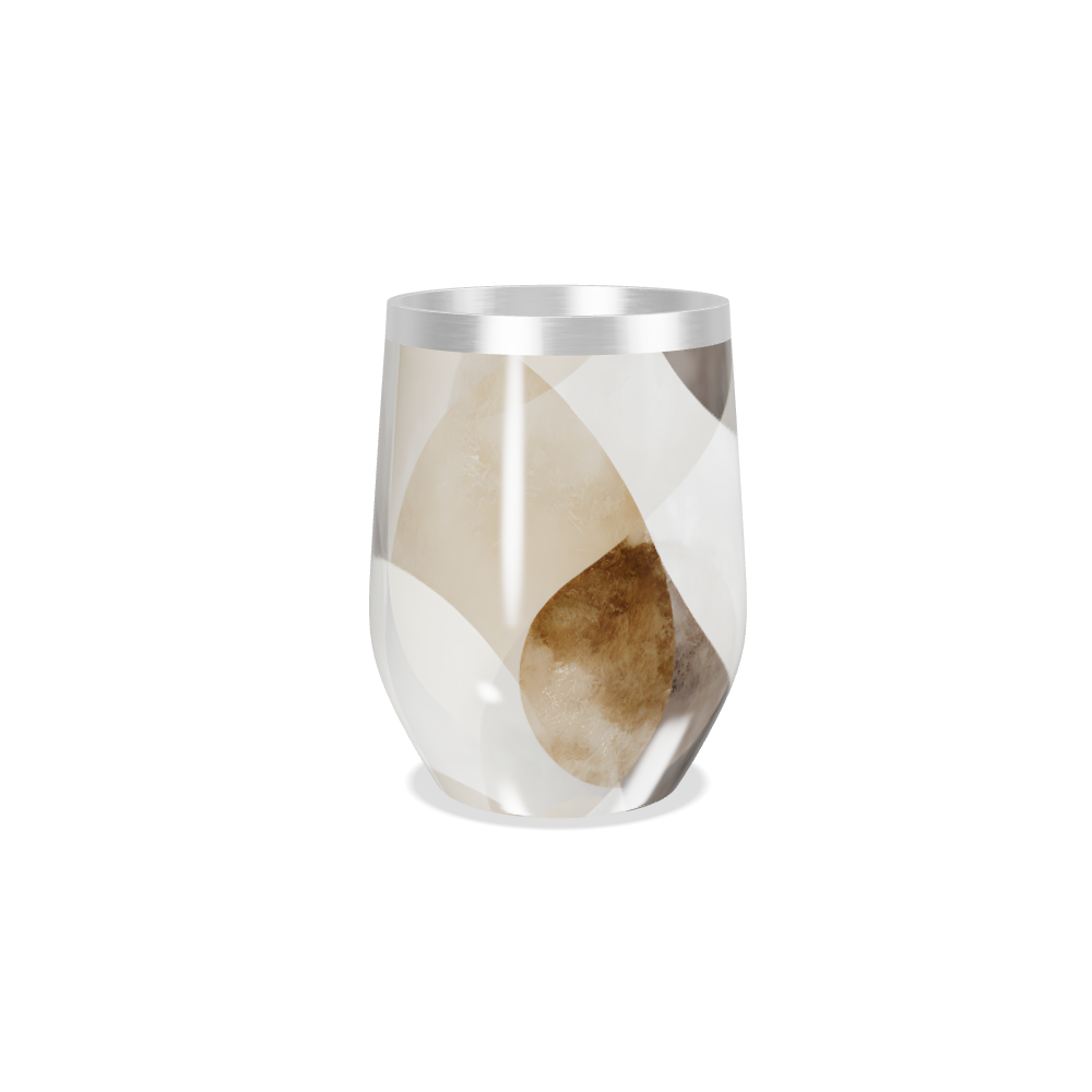 Copo Térmico Slim - Geométrico Bege Aço Inox