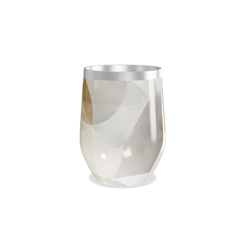 Copo Térmico Slim - Geométrico Bege Aço Inox