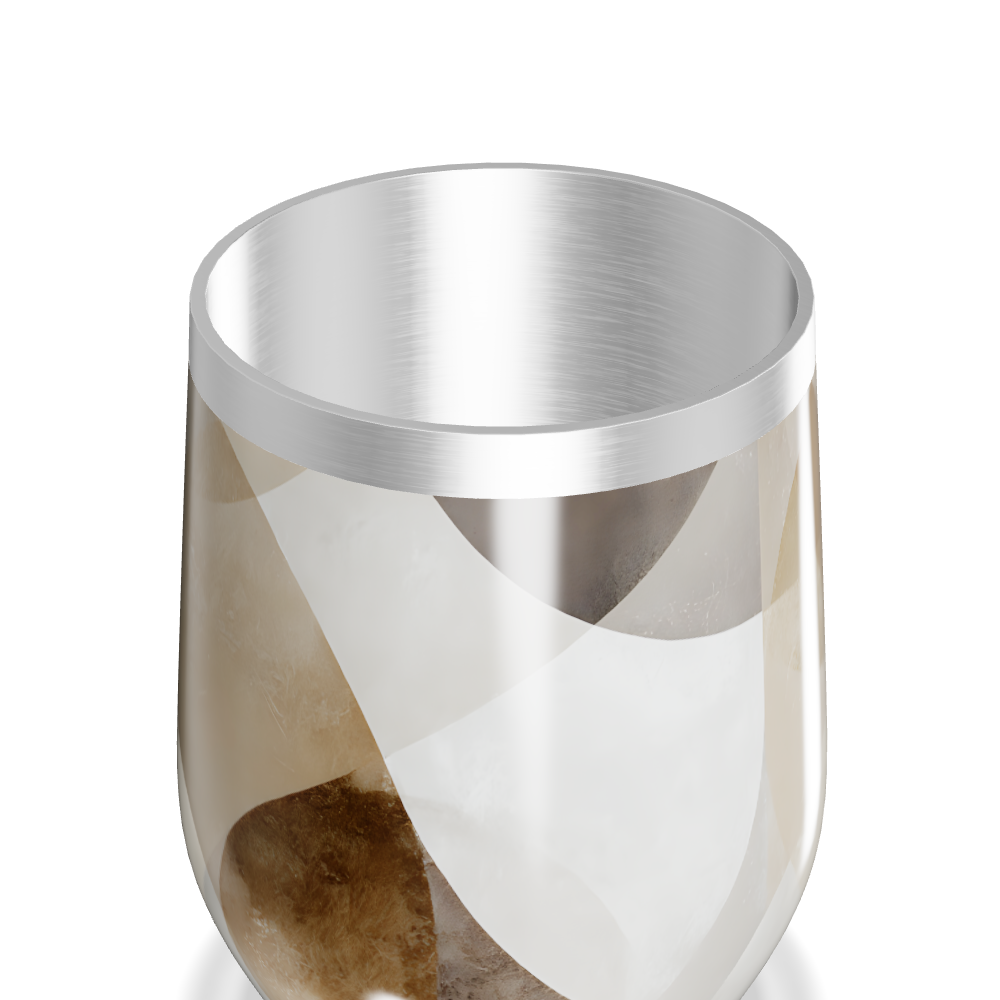 Copo Térmico Slim - Geométrico Bege Aço Inox