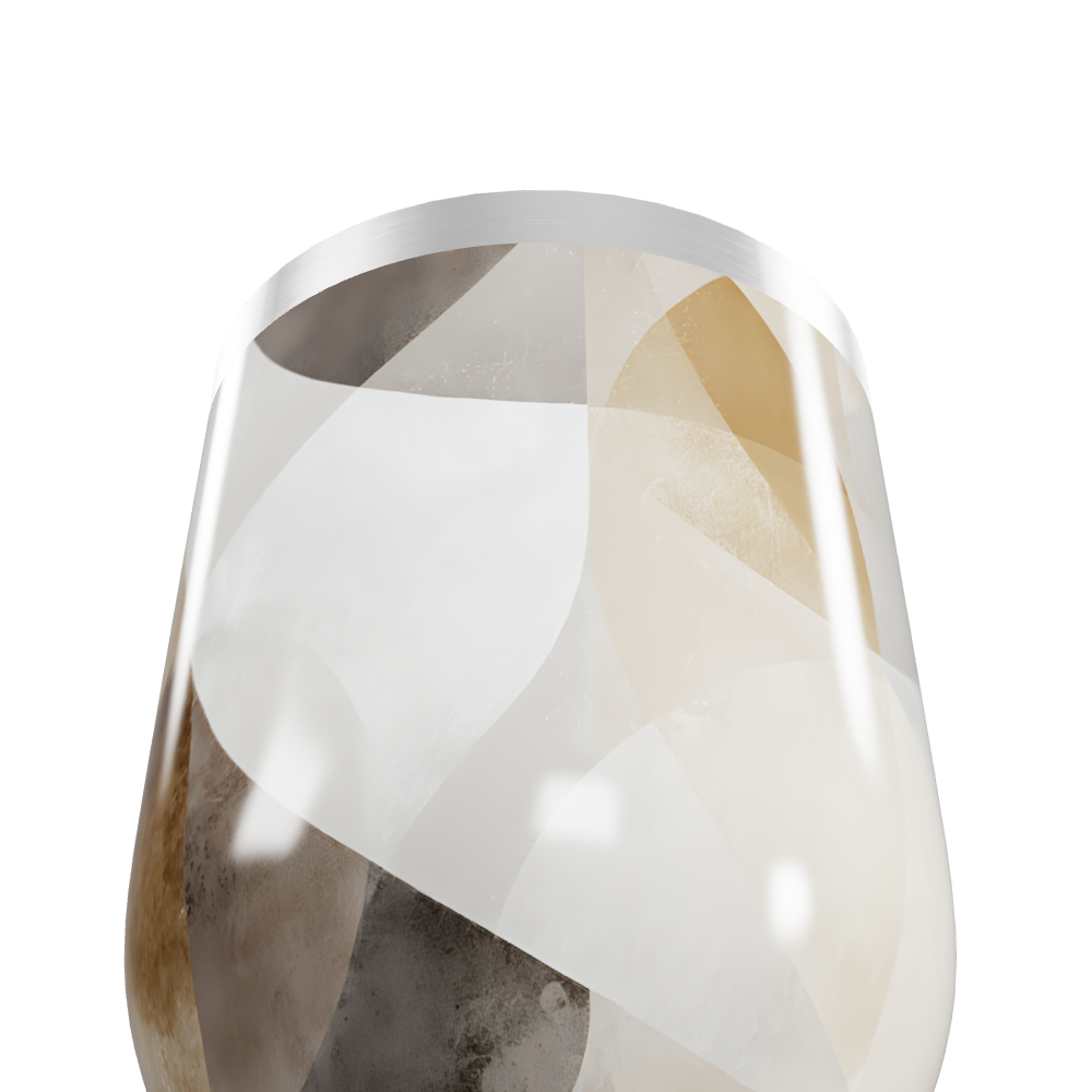 Copo Térmico Slim - Geométrico Bege Aço Inox