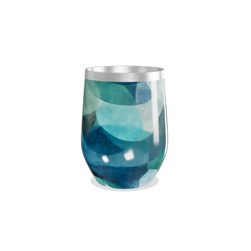 Copo Térmico Slim - Azul Geométrico Inox