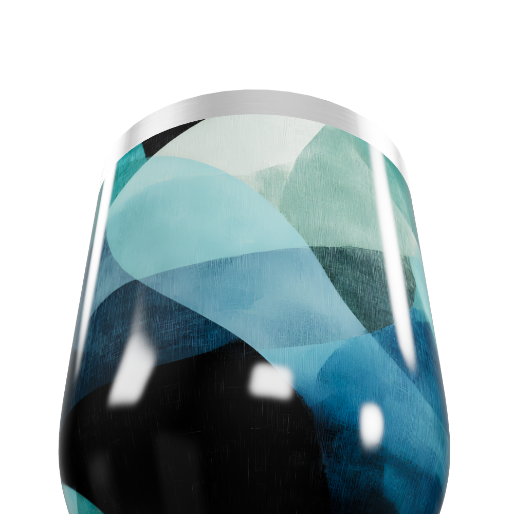 Copo Térmico Slim - Azul Geométrico Inox