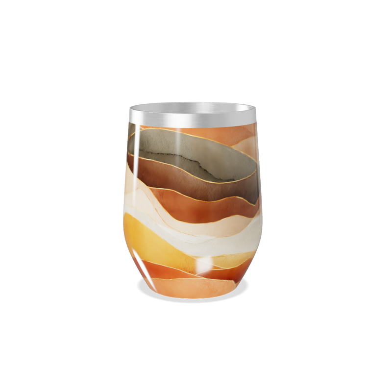 Copo Térmico Slim - Estampa Ondas Coloridas