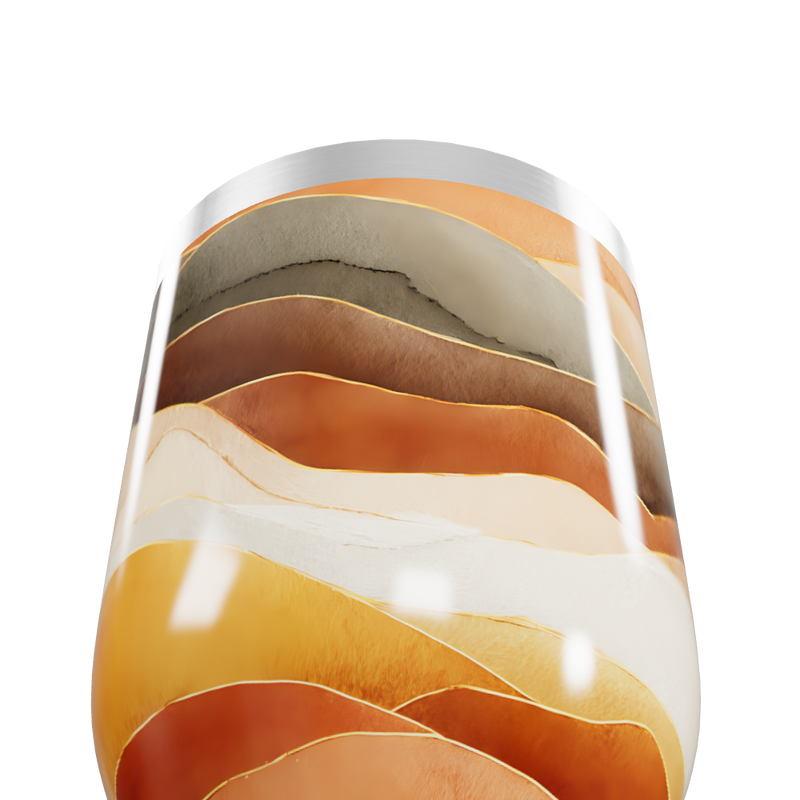 Copo Térmico Slim - Estampa Ondas Coloridas