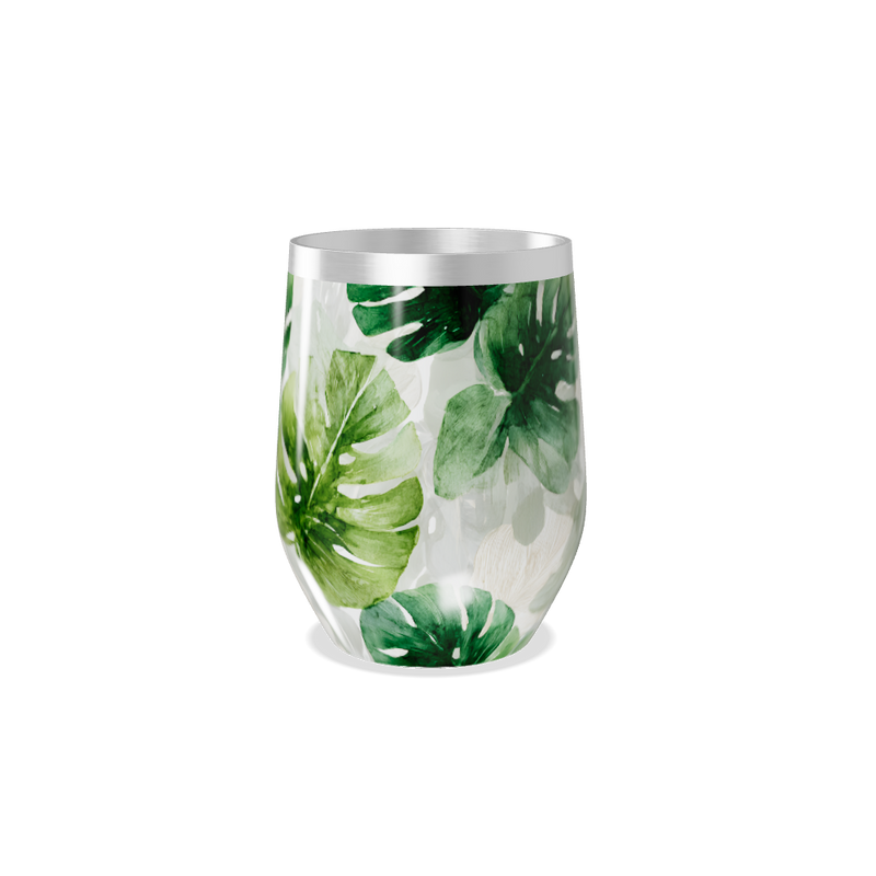 Copo Térmico Slim - Folhagens Verde Aço Inox