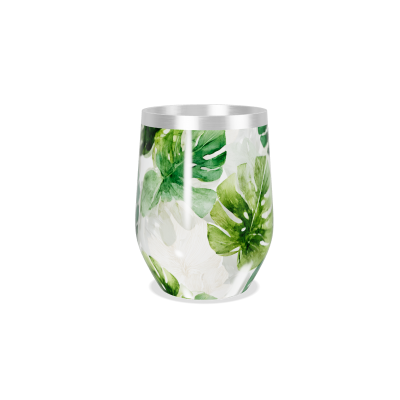 Copo Térmico Slim - Folhagens Verde Aço Inox