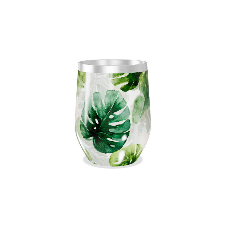 Copo Térmico Slim - Folhagens Verde Aço Inox