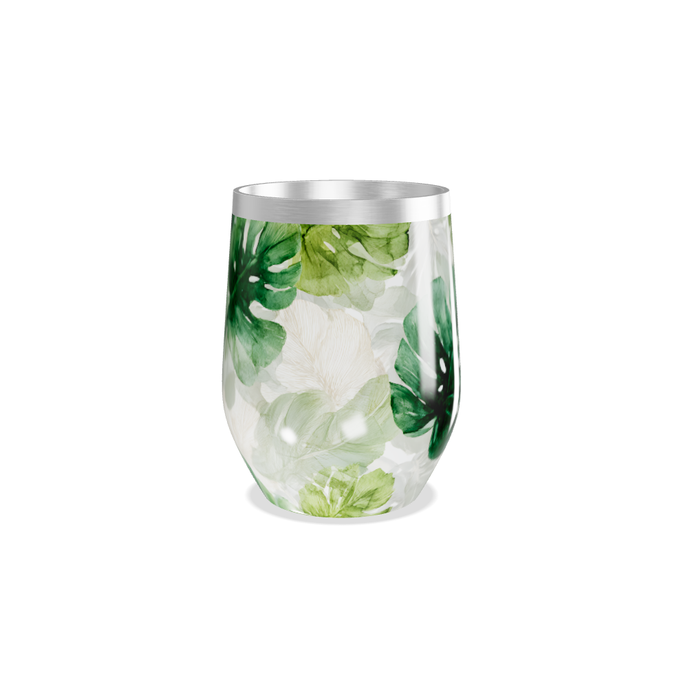 Copo Térmico Slim - Folhagens Verde Aço Inox