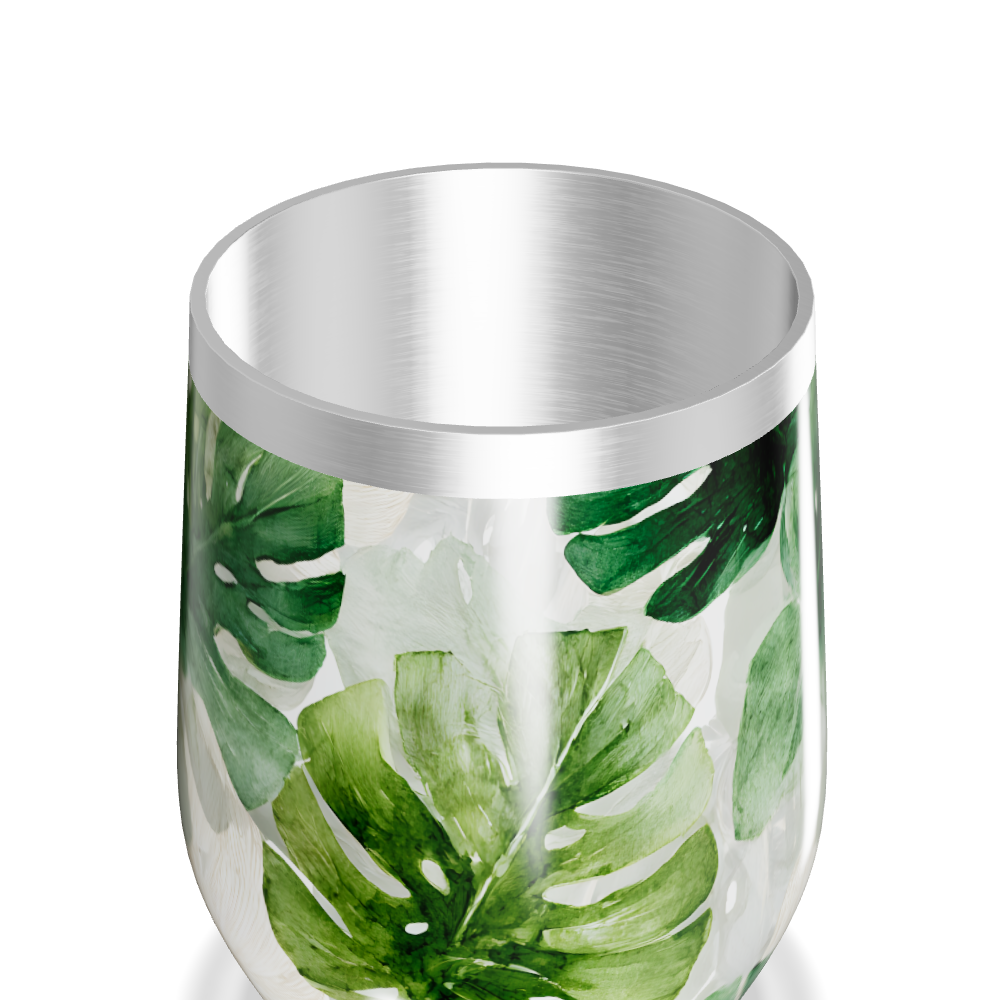 Copo Térmico Slim - Folhagens Verde Aço Inox