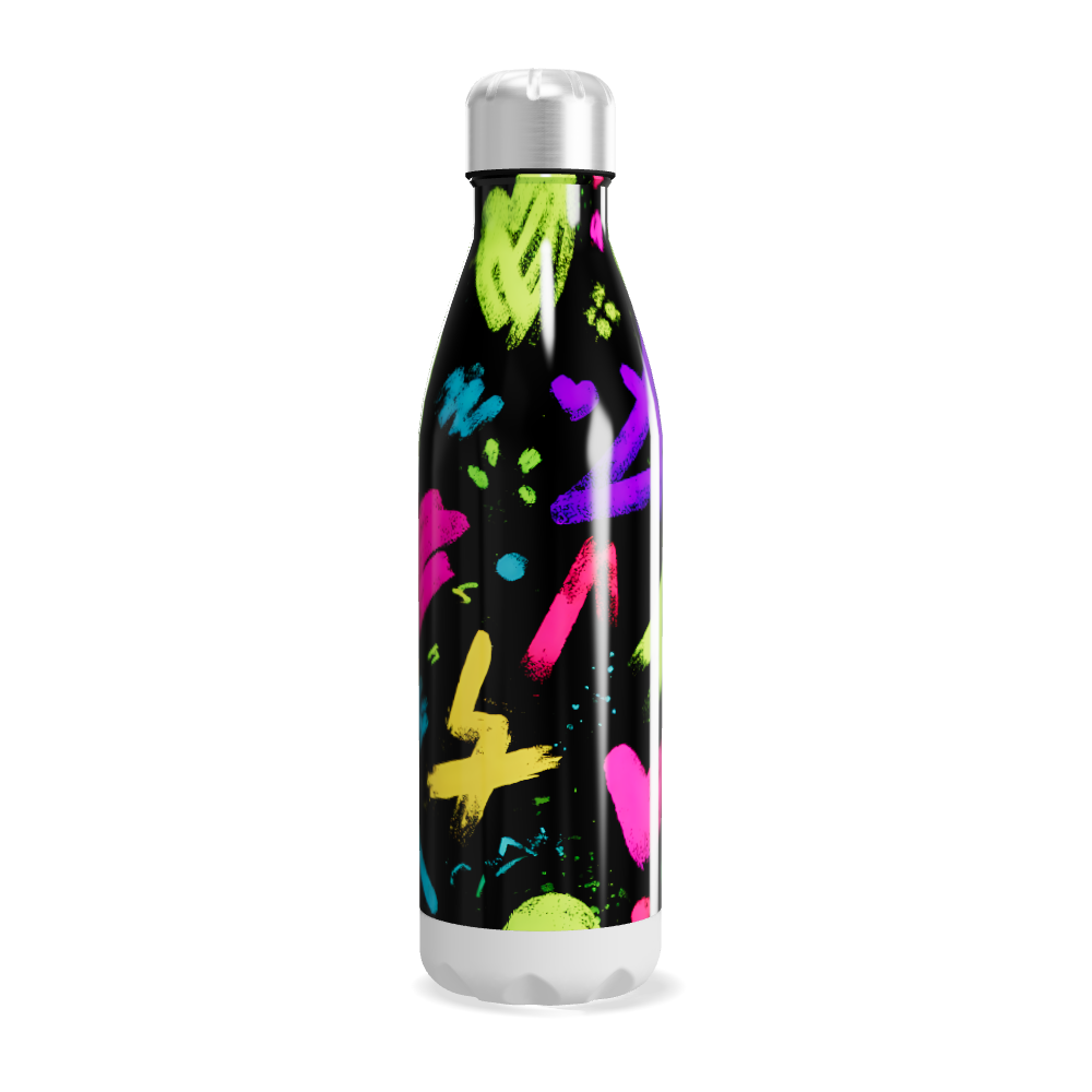 Garrafa Inox - Estampa Neon Cores Vivas