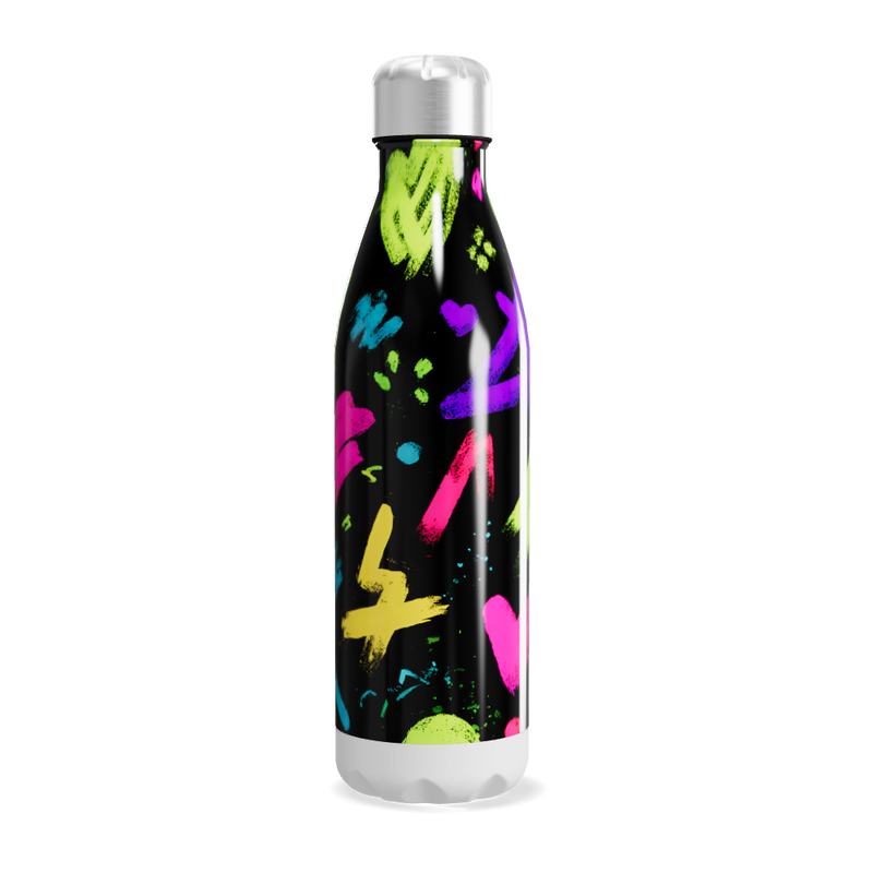 Garrafa Inox - Estampa Neon Cores Vivas