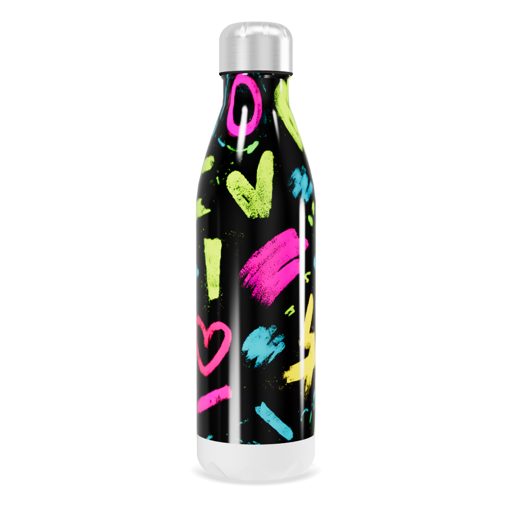 Garrafa Inox - Estampa Neon Cores Vivas
