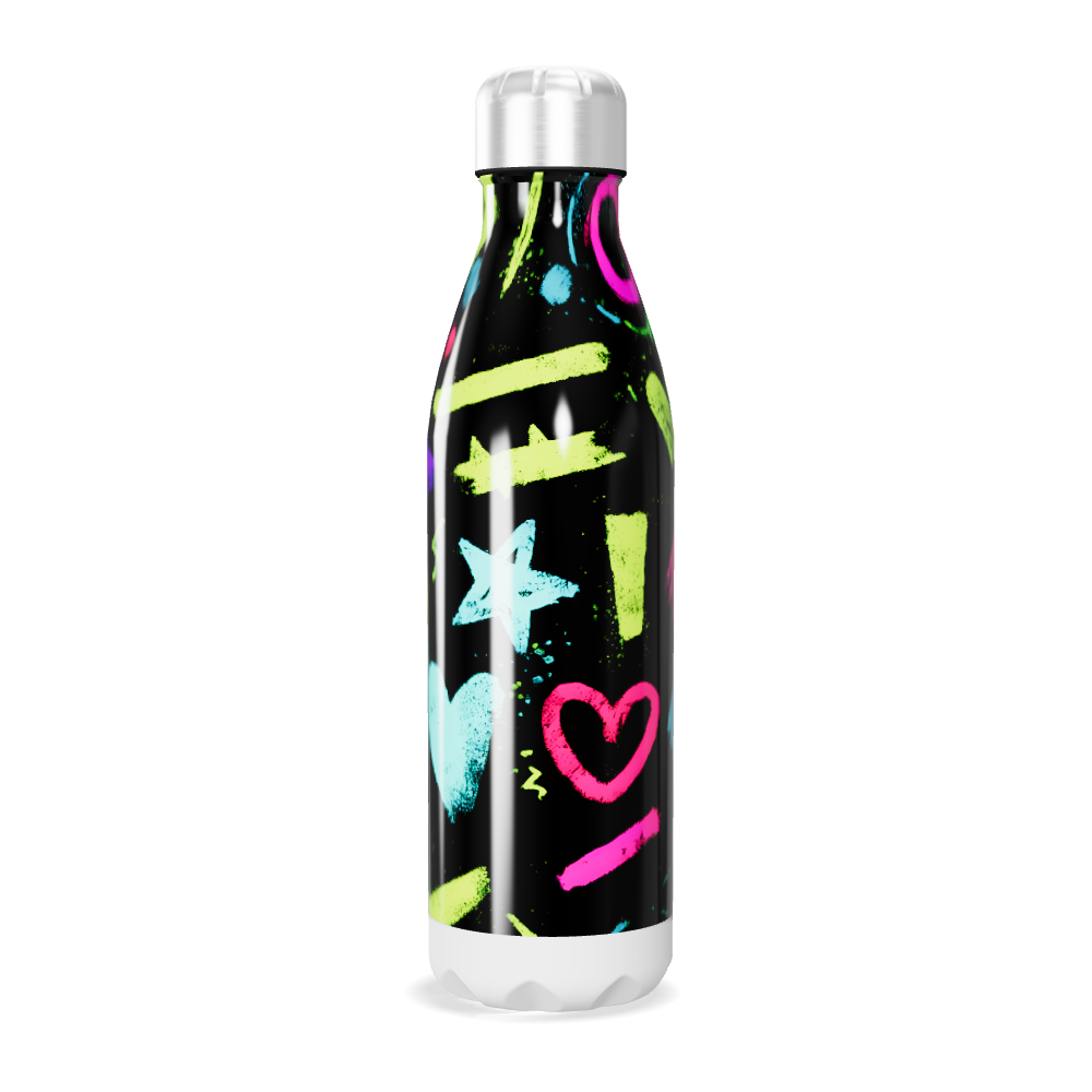 Garrafa Inox - Estampa Neon Cores Vivas