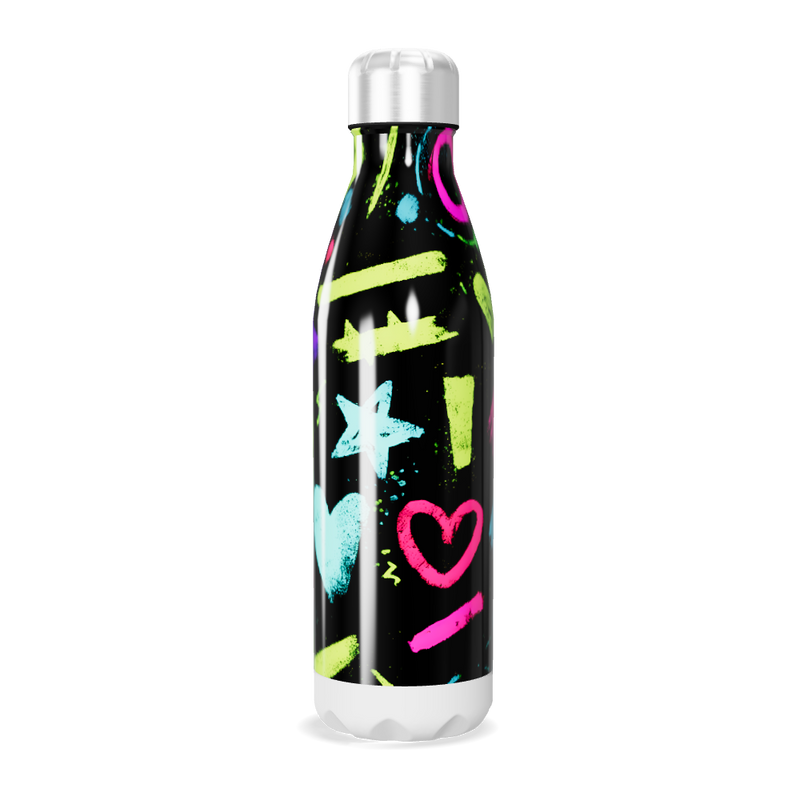 Garrafa Inox - Estampa Neon Cores Vivas