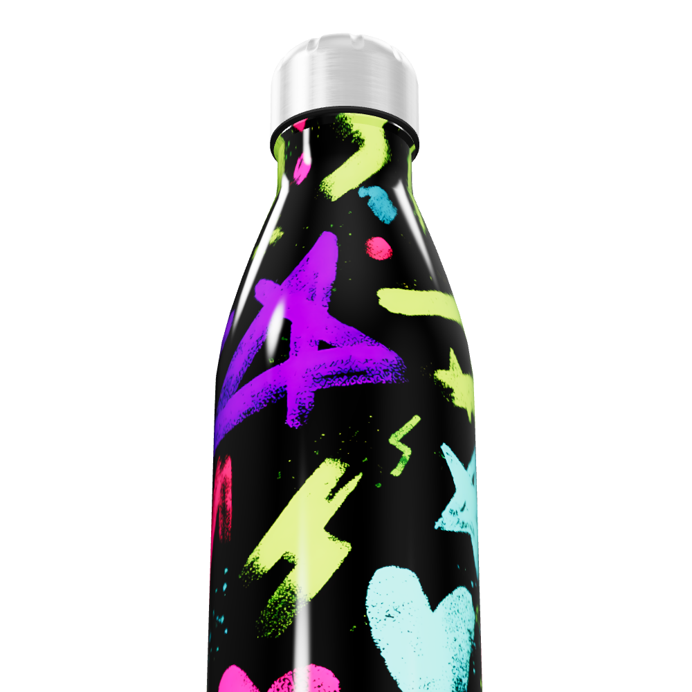 Garrafa Inox - Estampa Neon Cores Vivas