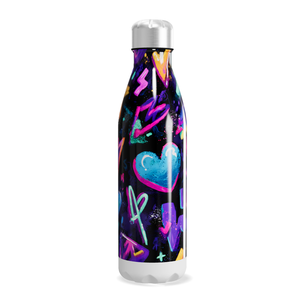 Garrafa Inox Estampada Neon 500ml
