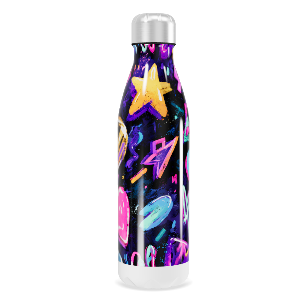 Garrafa Inox Estampada Neon 500ml