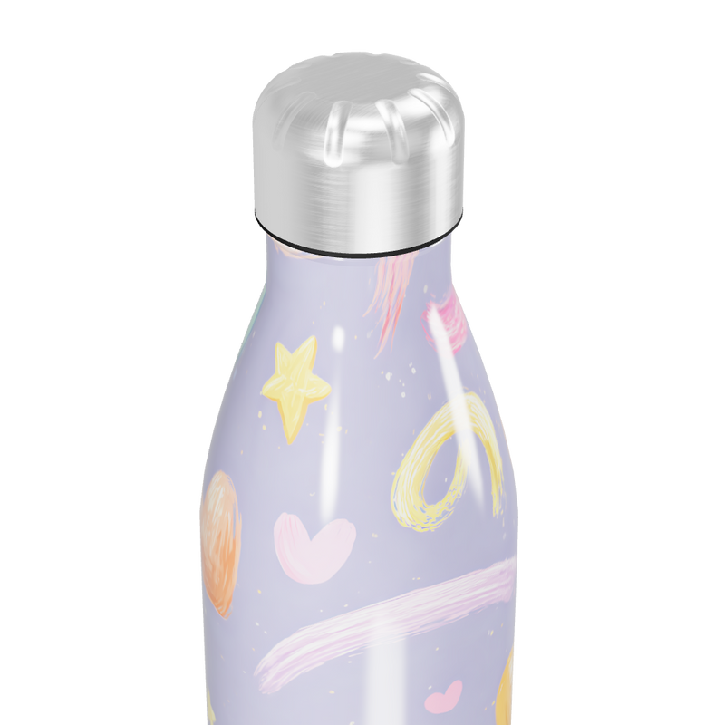 Garrafa Inox - Estampa Cores Pastel