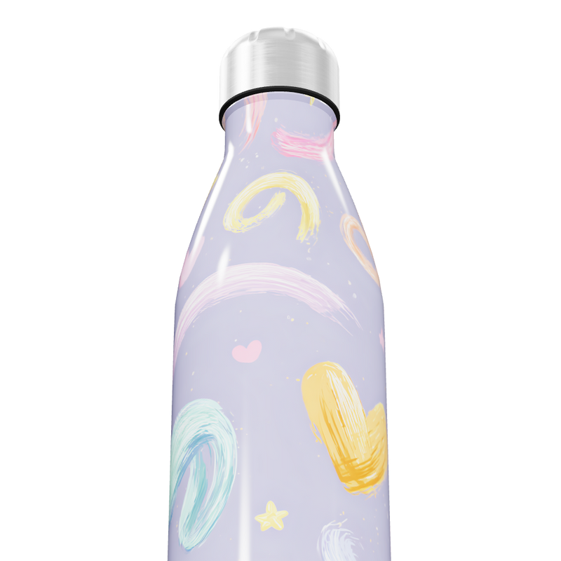 Garrafa Inox - Estampa Cores Pastel