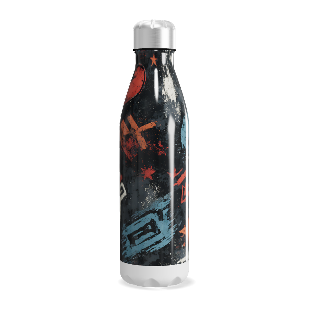 Garrafa Inox - Estampa Grafite Colorida