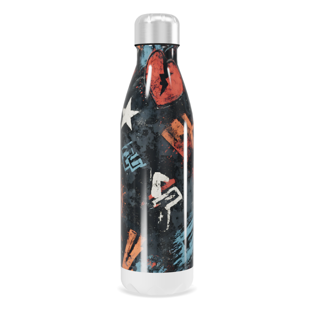 Garrafa Inox - Estampa Grafite Colorida