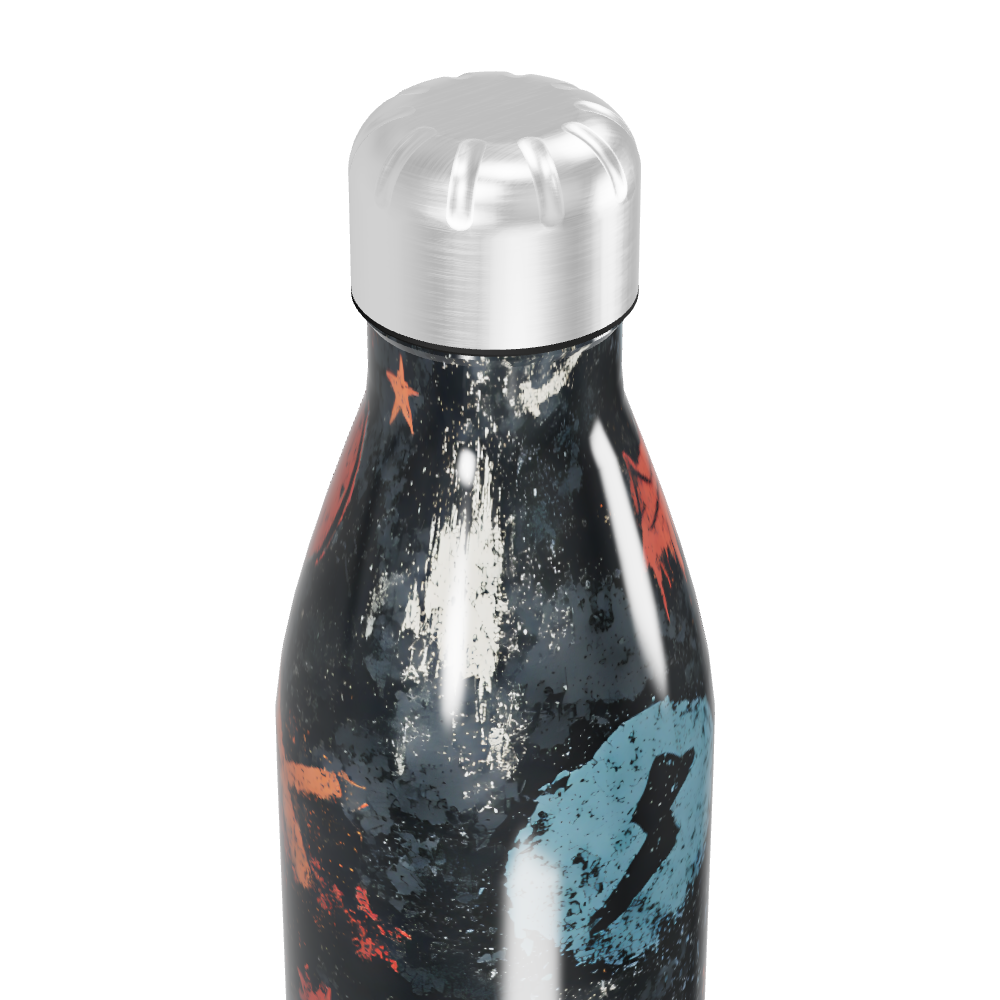 Garrafa Inox - Estampa Grafite Colorida