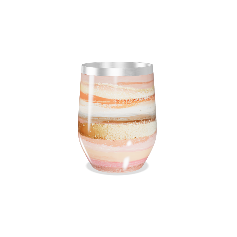 Copo Térmico Slim - Listrado Multicolorido Inox