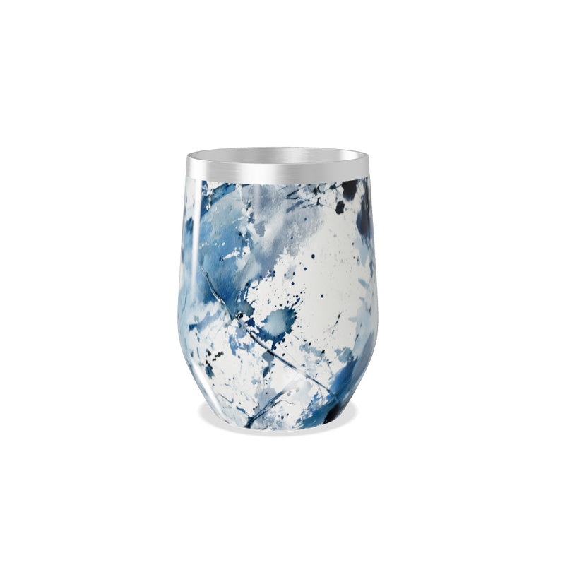 Copo Térmico Slim - Azul Mármore Aço Inox