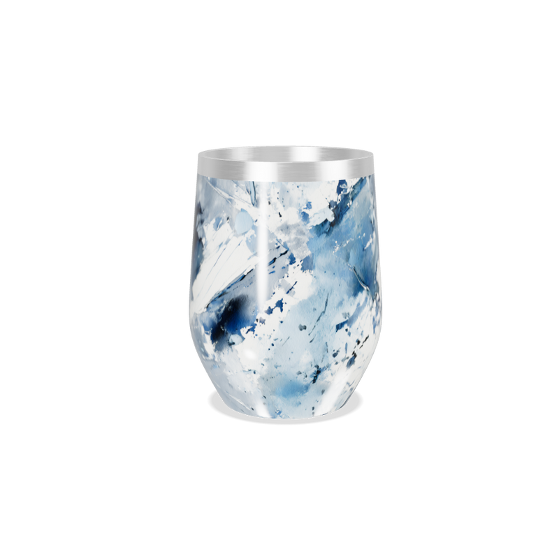 Copo Térmico Slim - Azul Mármore Aço Inox