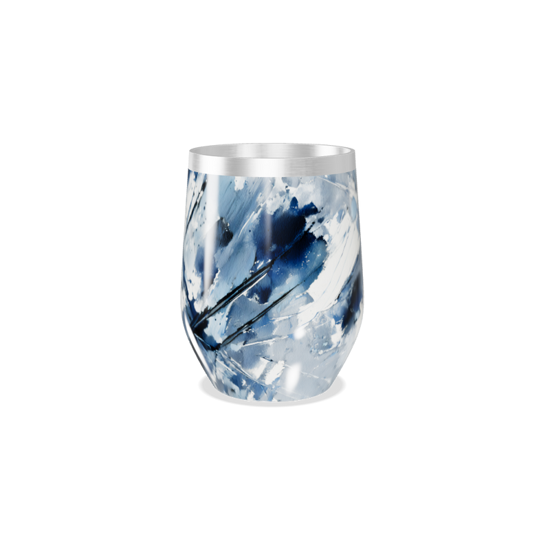 Copo Térmico Slim - Azul Mármore Aço Inox