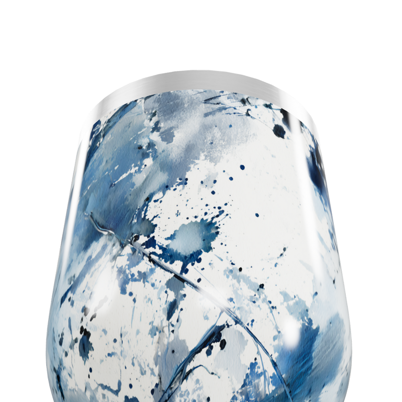 Copo Térmico Slim - Azul Mármore Aço Inox