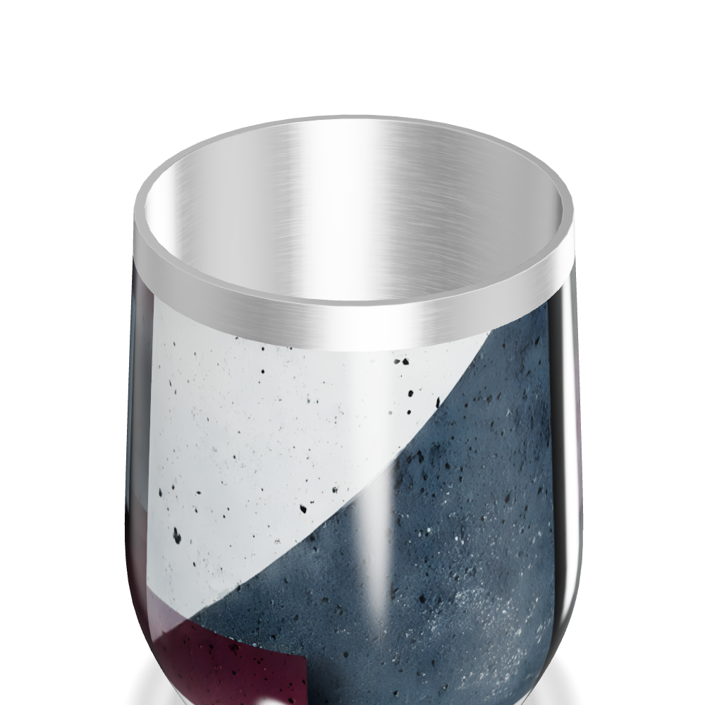 Copo Térmico Slim - Geométrico Azul e Cinza