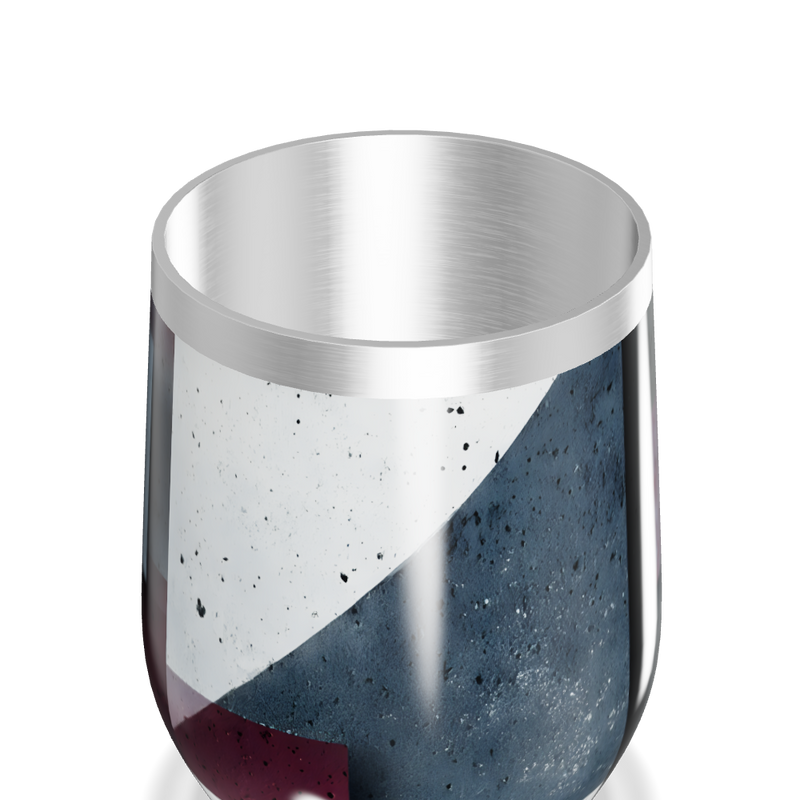 Copo Térmico Slim - Geométrico Azul e Cinza