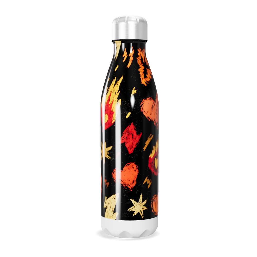 Garrafa Inox - Estampa Colorida Chamas