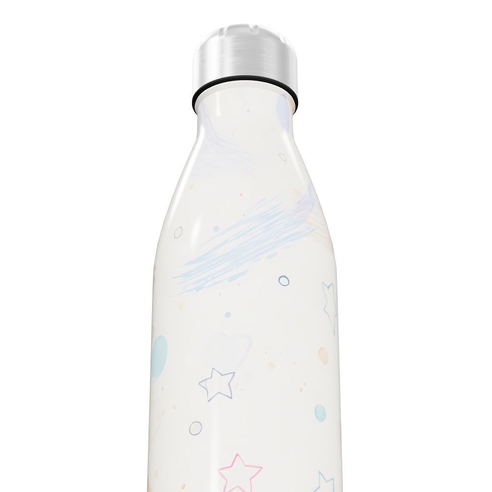 Garrafa Inox - Estampa Estrelas Coloridas