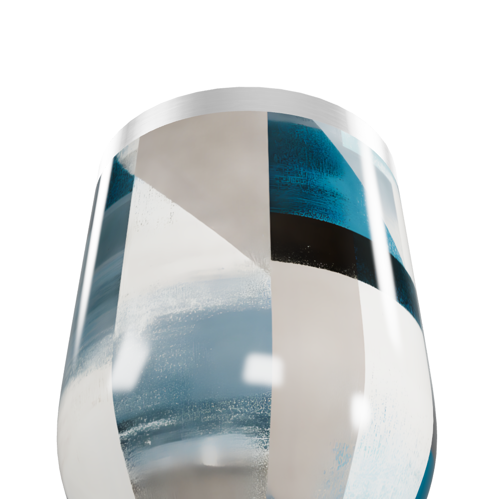 Copo Térmico Slim - Aço Inox Azul e Branco