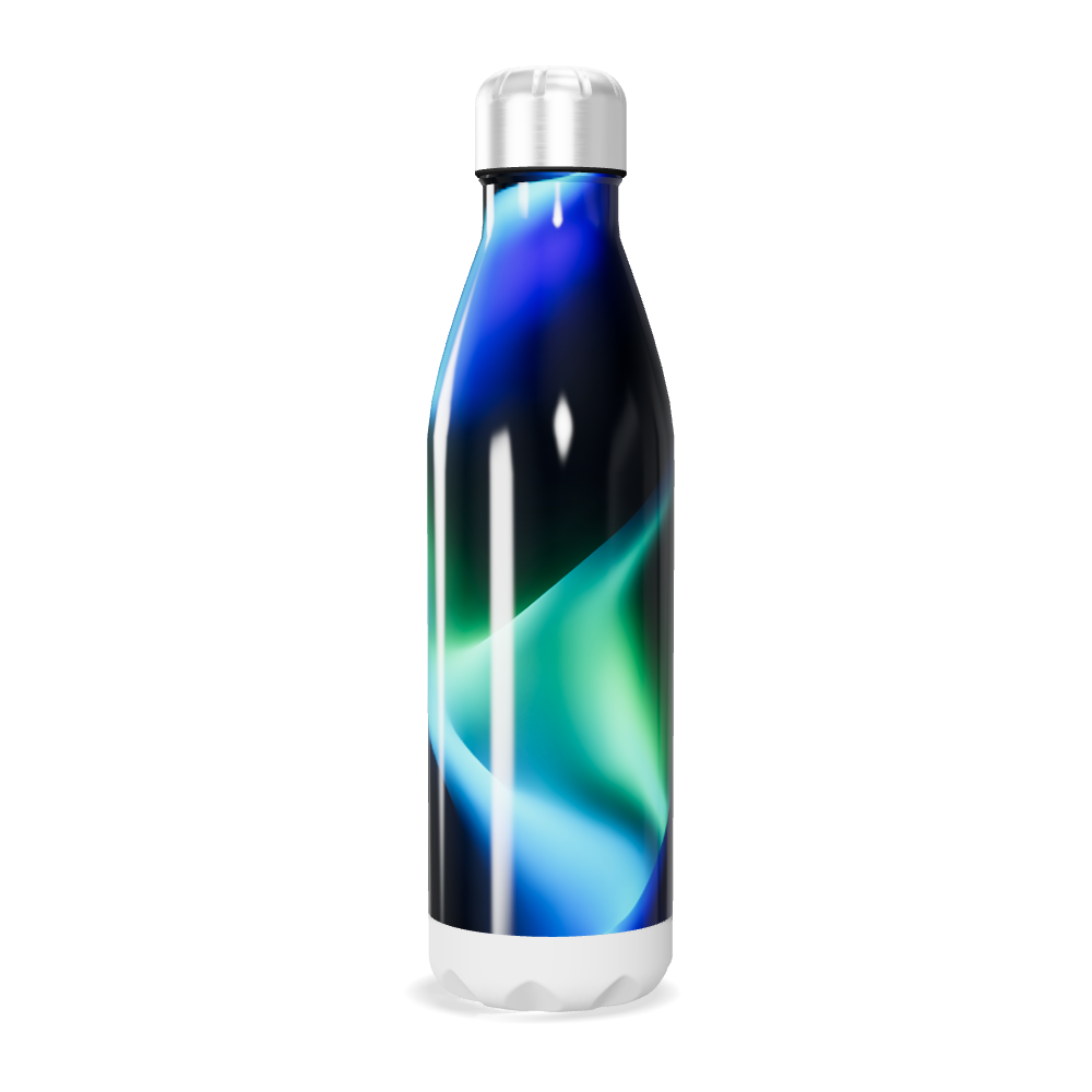 Garrafa Inox Estampa Azul-Verde