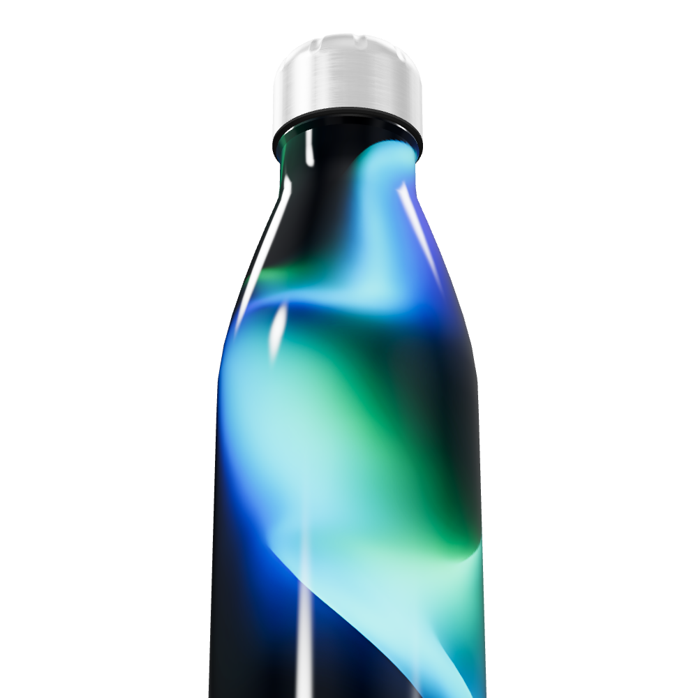 Garrafa Inox Estampa Azul-Verde