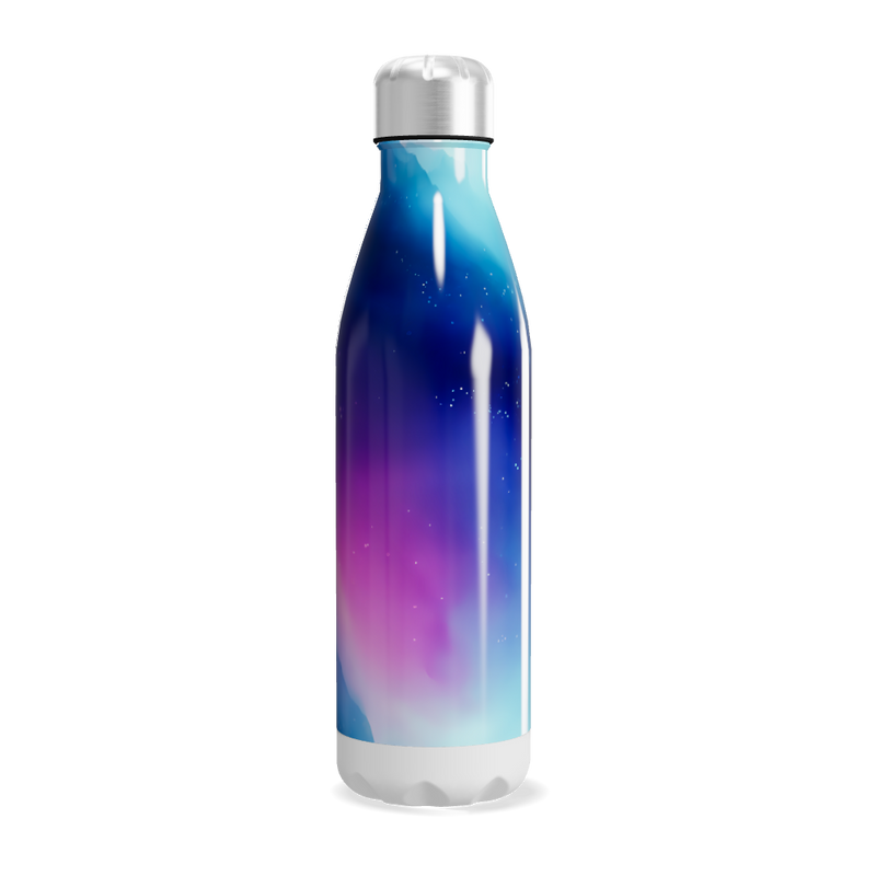 Garrafa Inox - Estampa Galáxia Azul