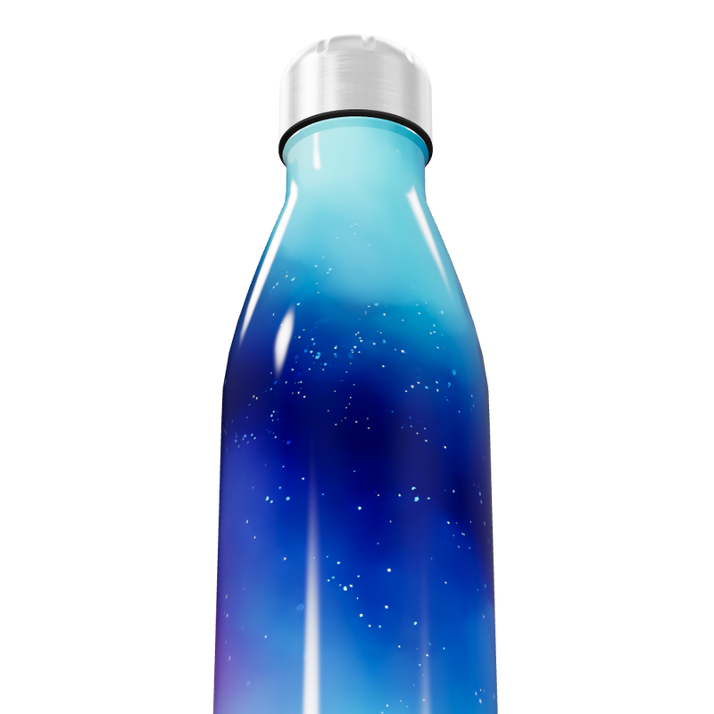 Garrafa Inox - Estampa Galáxia Azul