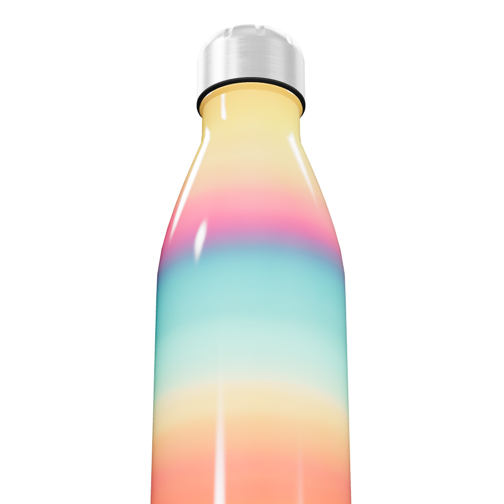 Garrafa Inox - Listras Multicoloridas