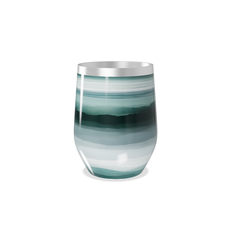 Copo Térmico Slim - Verde Listrado Inox