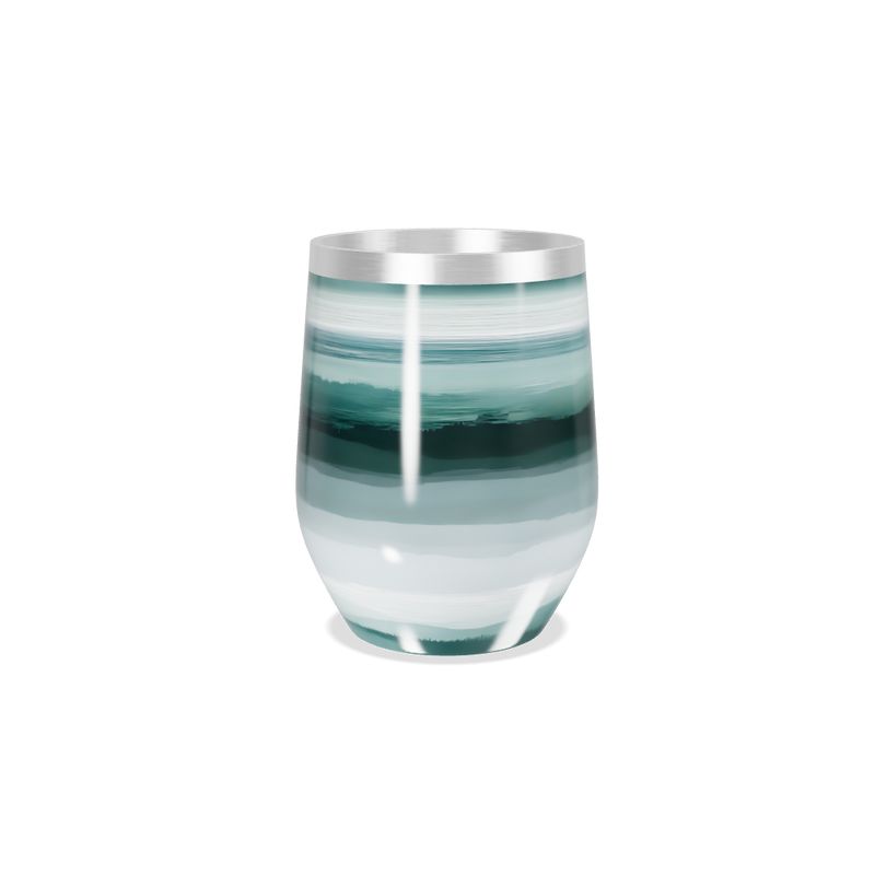 Copo Térmico Slim - Verde Listrado Inox